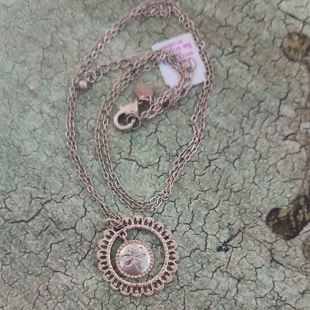 Lia Sophia Gold-Tone Dragonfly Pendant Necklace
